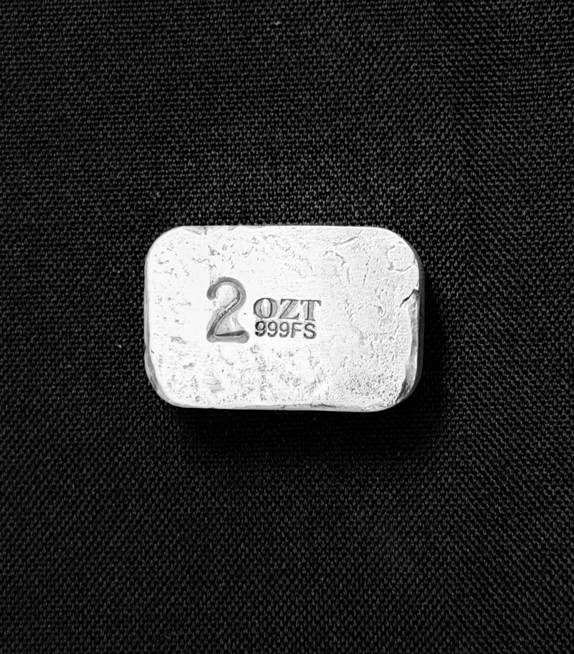 WD Pours - 2 Ozt. Hammered Crown Logo Chunky Loaf - .999 Fine Silver