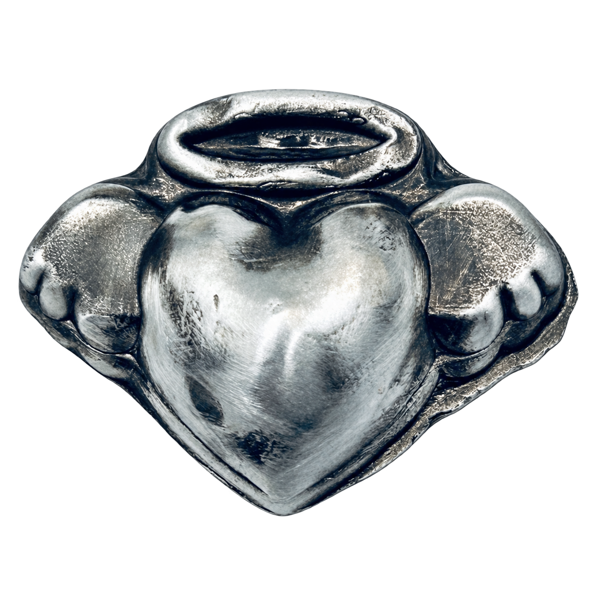 2 Oz  "Angel Heart" - Hand Poured .999 Fine Silver
