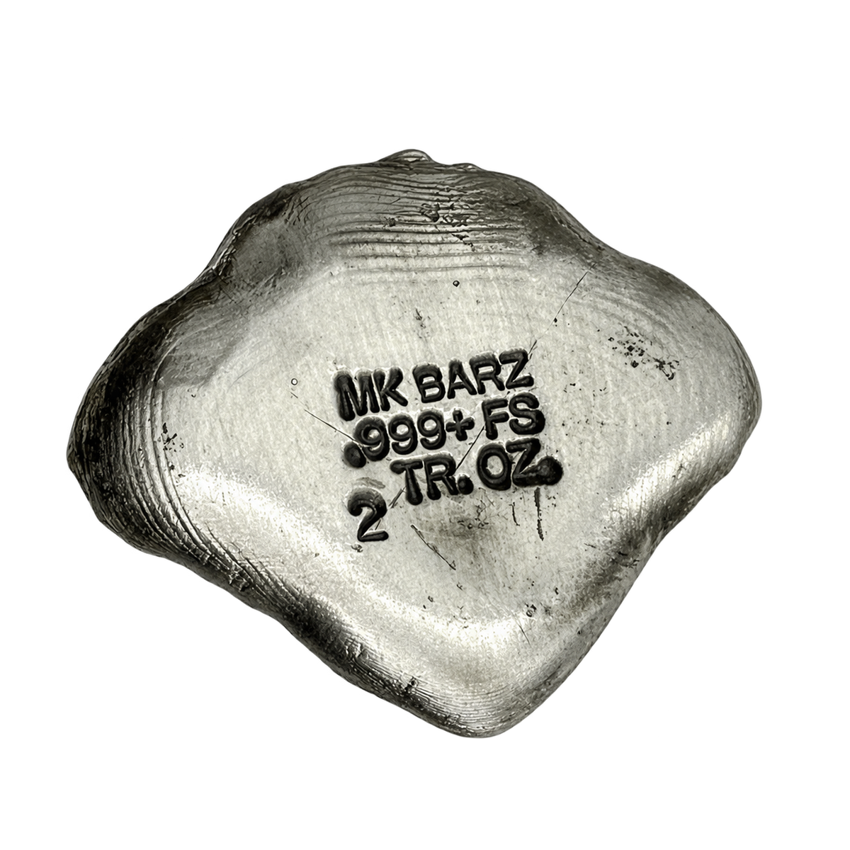 2 Oz  "Angel Heart" - Hand Poured .999 Fine Silver