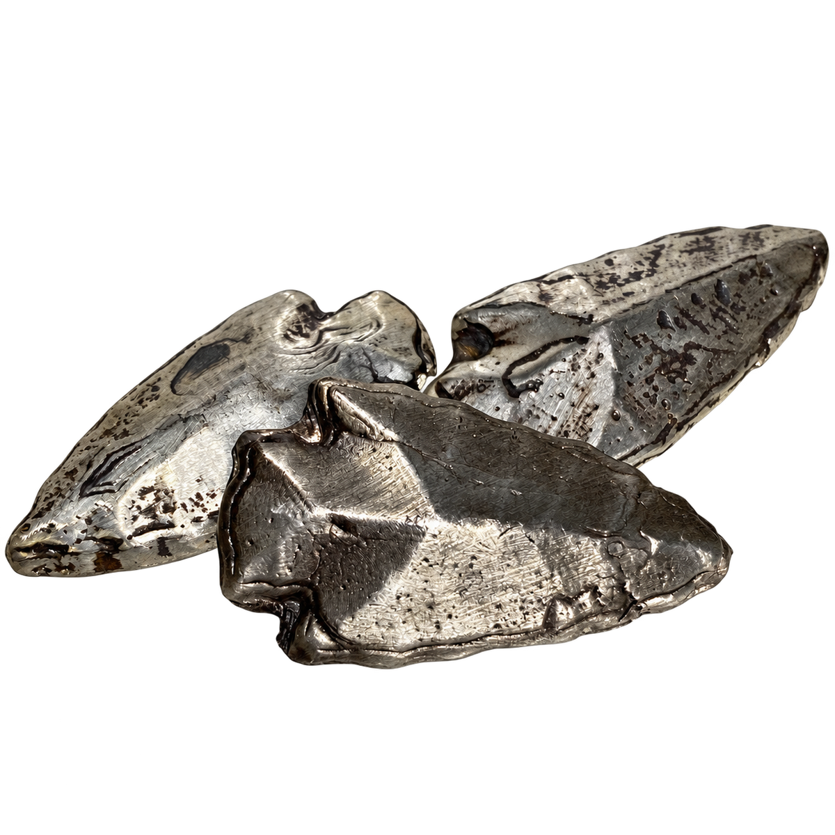 1.25 Oz "3D Arrowhead" - Hand Poured .999 Fine Silver