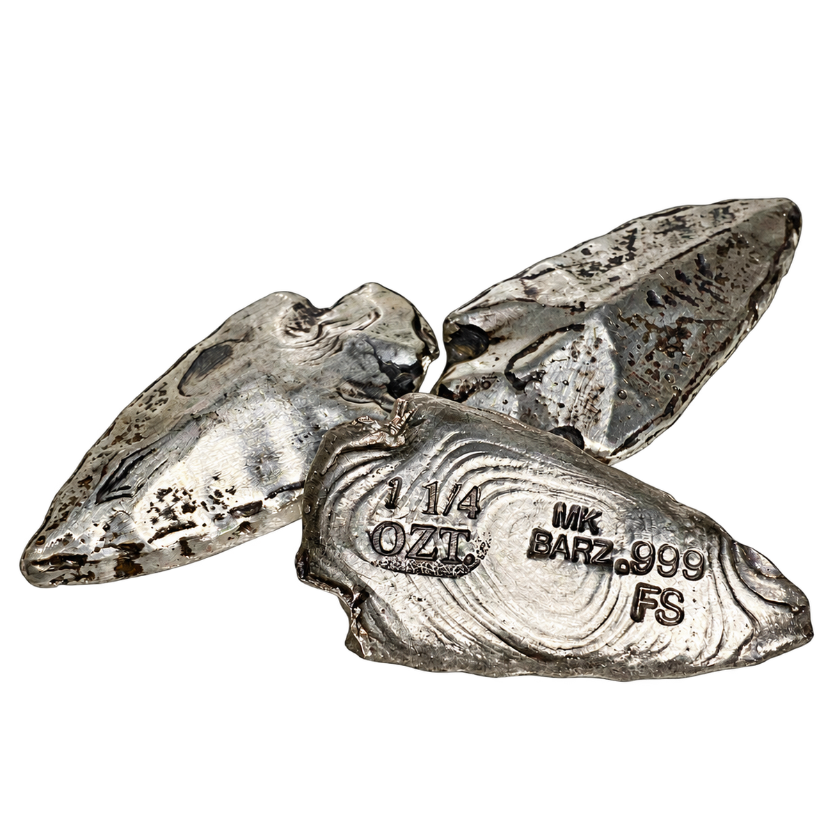 1.25 Oz "3D Arrowhead" - Hand Poured .999 Fine Silver