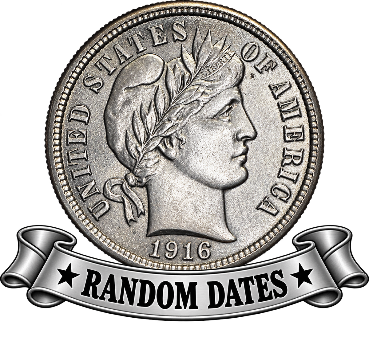 Barber Dimes - $1 Face Value - Circulated - Random Full Date