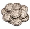 $1 Face Value – 90% Silver Barber Quarters (Circulated)