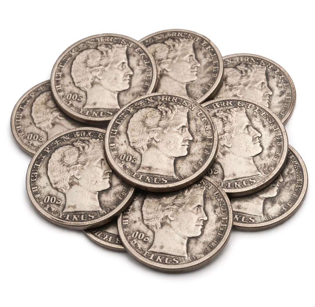 $1 Face Value – 90% Silver Barber Quarters (Circulated)