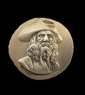 1 oz Captain Black Beard .999 Fine Silver Round