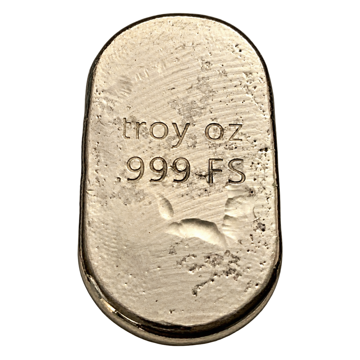 1 Oz "Bunker Bean" - Hand Poured .999 Fine Silver Bar