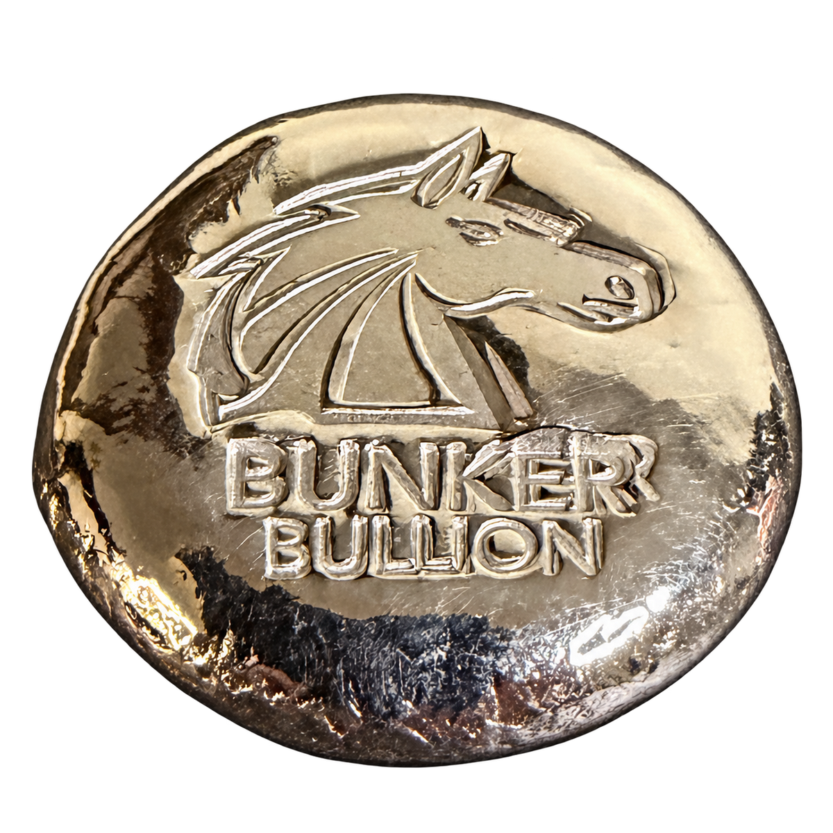 1 Oz "Bunker Button"- Hand Poured .999 Fine Silver Round