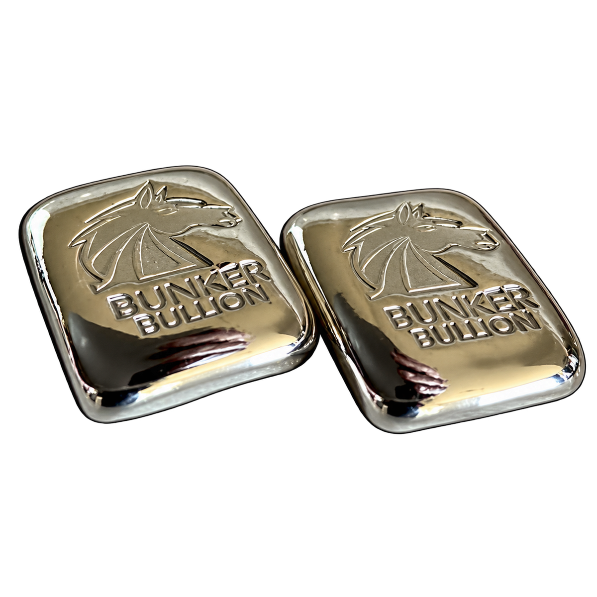 1 Oz "Bunker Horse Logo" - Hand Poured .999 Fine Silver Bar