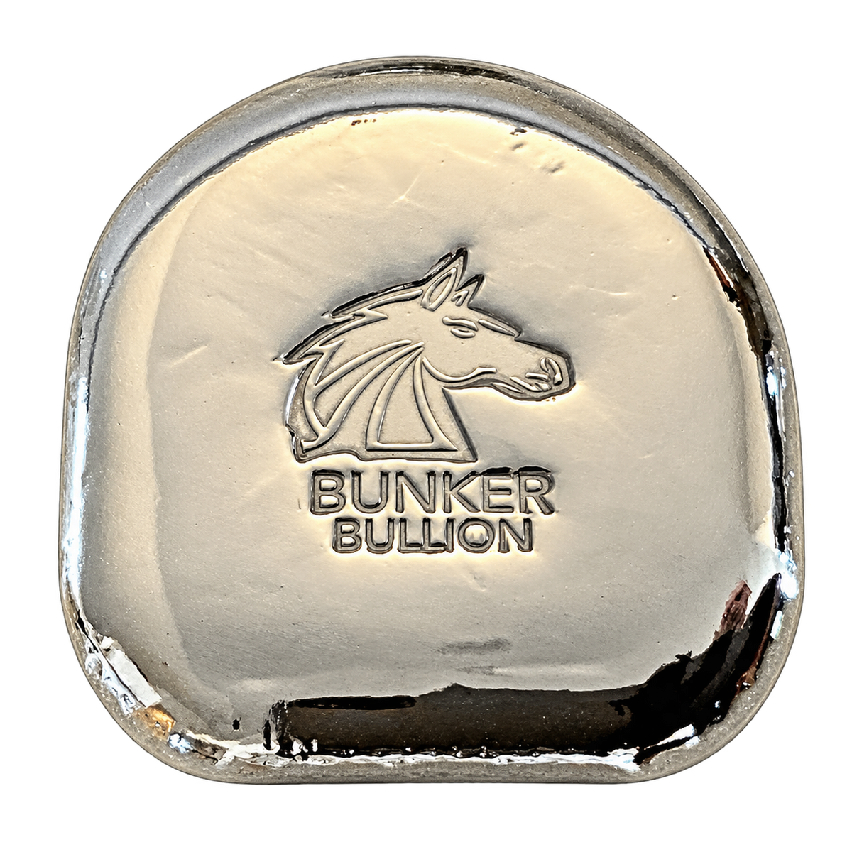 100 Gram "Bunker Round Top" - Hand Poured .999 Fine Silver Bar