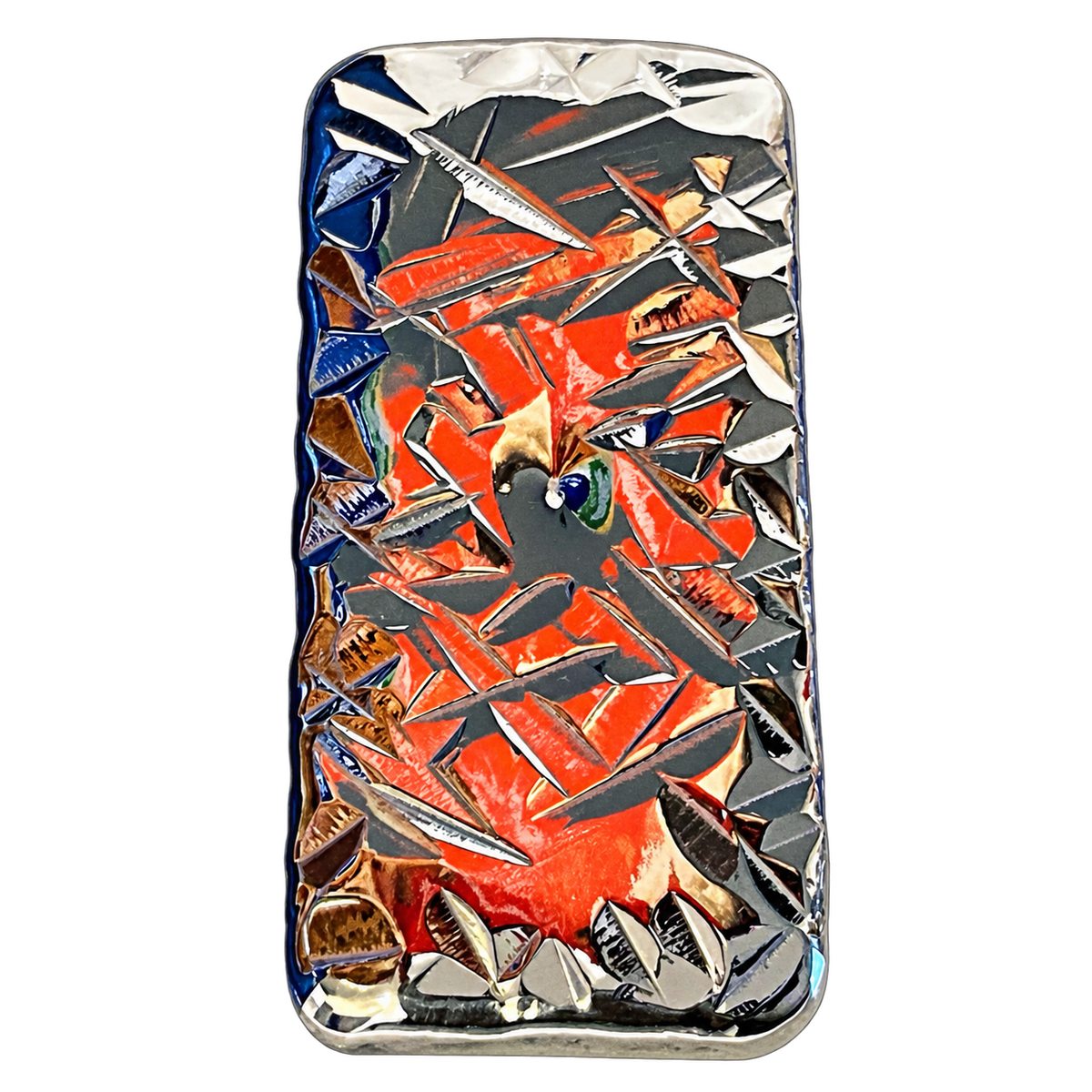 4 Oz "Bunker Fireworks Bar" - Hand Poured & Hammered .999 Fine Silver