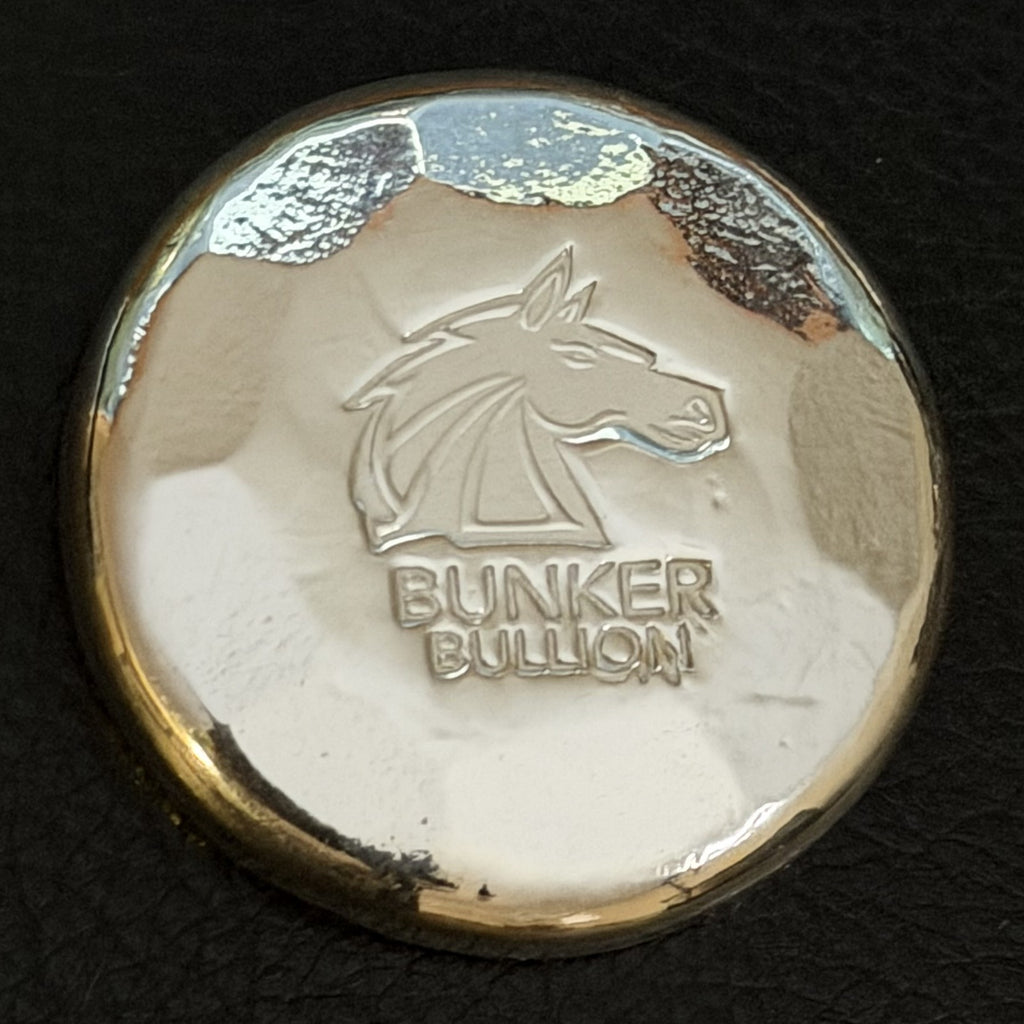 Bunker Bullion -  3 ozt Hammered Round - .999 Fine Silver