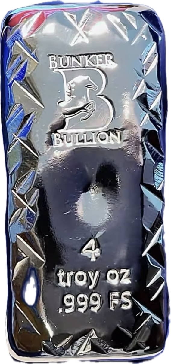 Bunker Bullion - Fireworks Bar - 4 ozt. Fine Silver