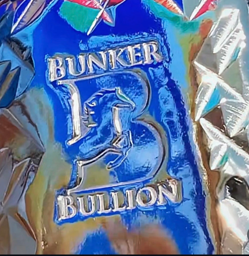 Bunker Bullion -  Fireworks Bar w/ Logo - 4 ozt. Fine Silver