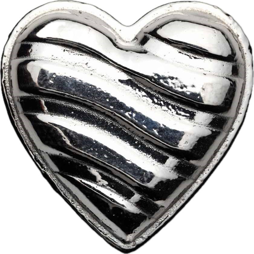 Bunker Bullion - Wavy Heart Bar - 100 Grams Fine Silver