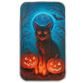 Halloween - Black Cat & Pumpkins - 1 Ozt .999 Fine Silver Colorized Bar
