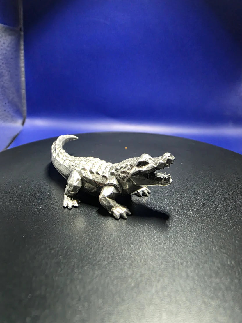 Low Poly' Crocodile - 1 Ozt .999 Fine Silver - Limited Mintage