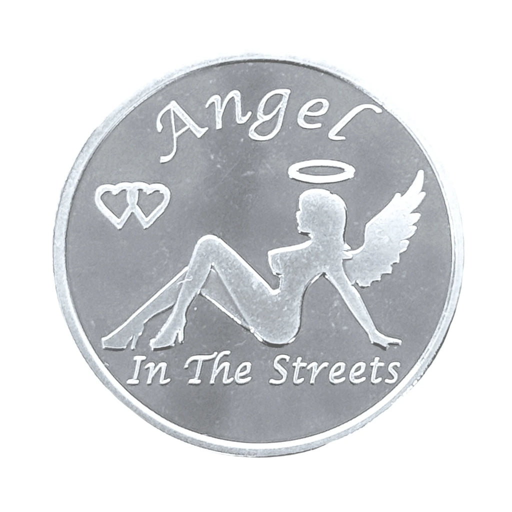 1ozt - Angel in the Streets / Devil in the Sheets - .999 Fine Silver Round