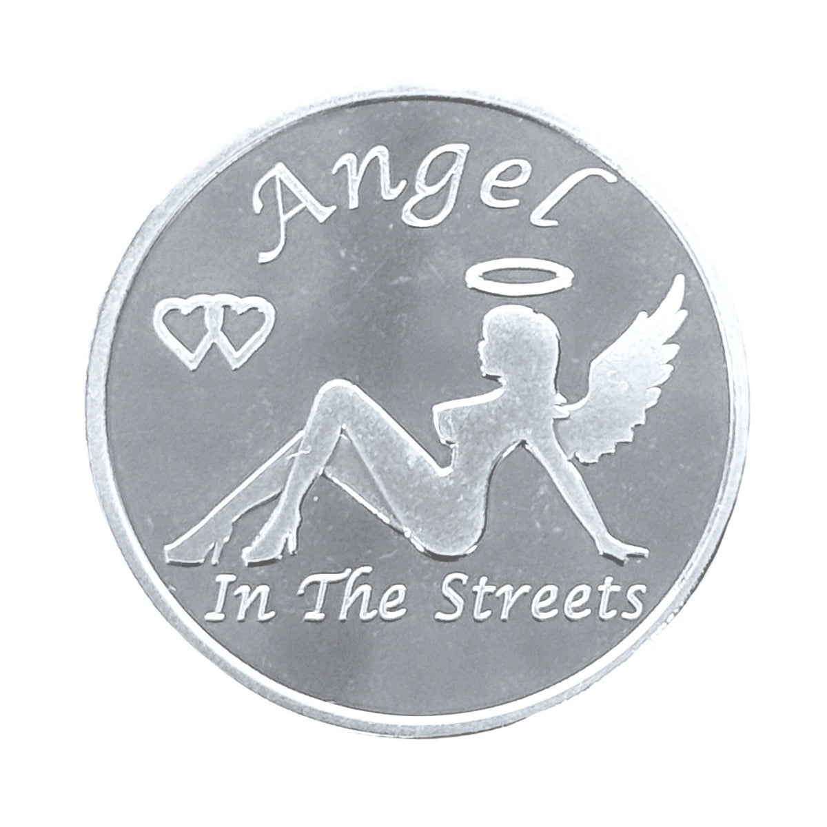 1ozt - Angel in the Streets / Devil in the Sheets - .999 Fine Silver Round