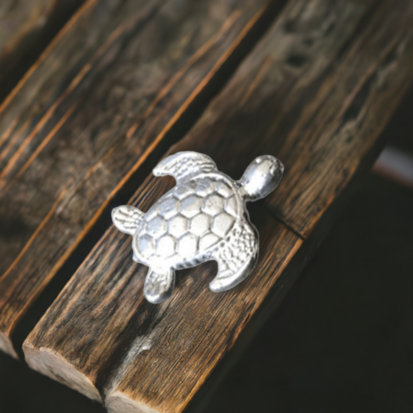 1oz Silver Turtle Hand Poured