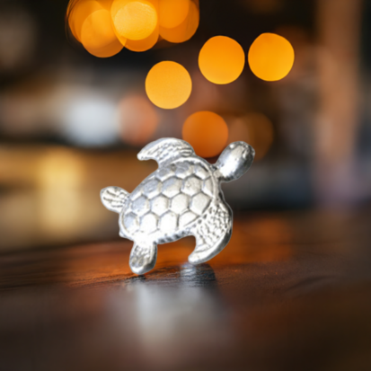 1oz Silver Turtle Hand Poured
