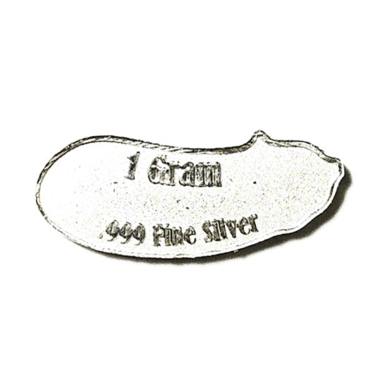 1 Gram Colorized eggplant emoji - .999 Fine Silver Bar