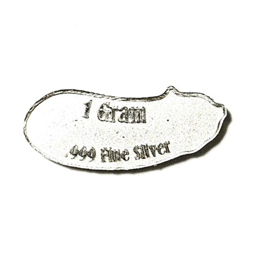 1 Gram Colorized eggplant emoji - .999 Fine Silver Bar