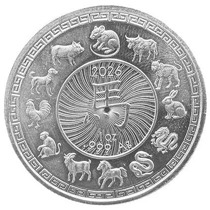 1 ozt - 2026 Year of the Horse - .999 fine silver