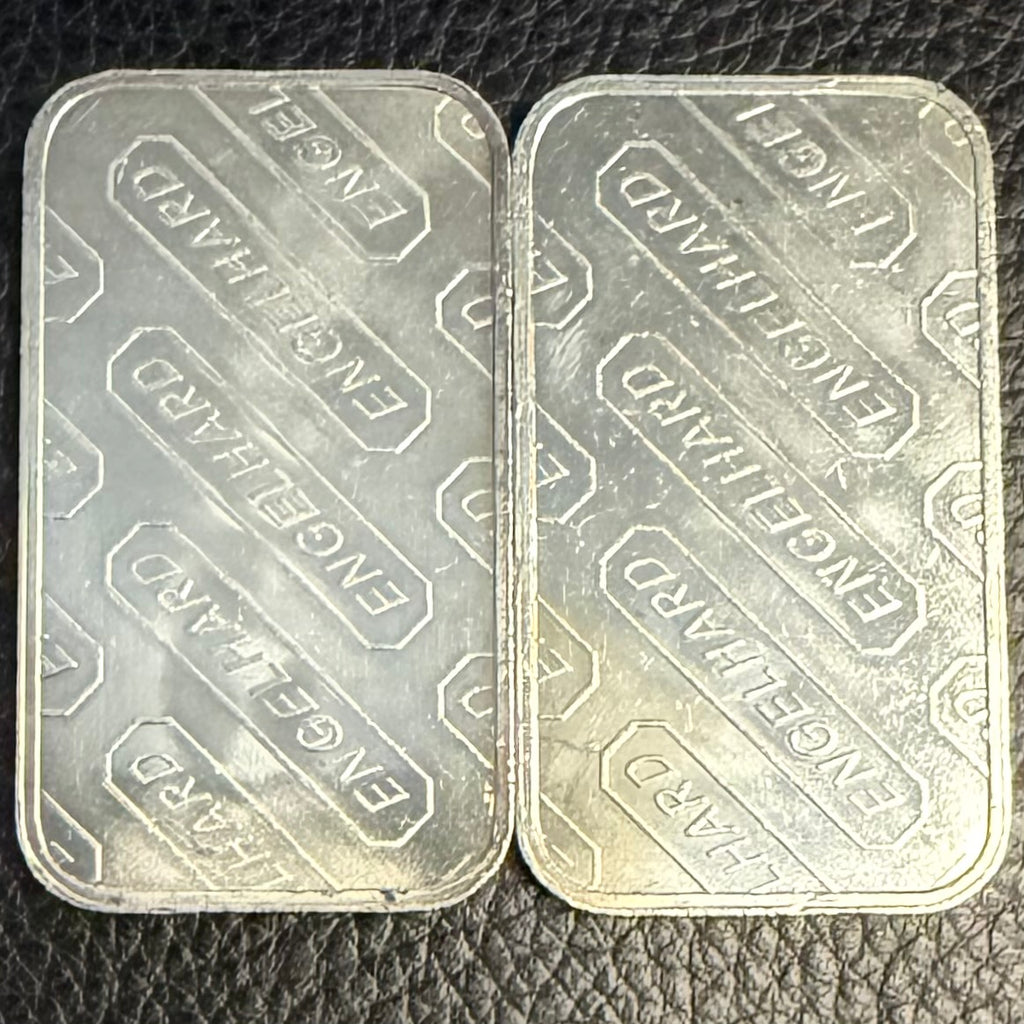 Vintage - Engelhard "Portrait Wide E" - 1 Ozt .999 Fine Silver Bar