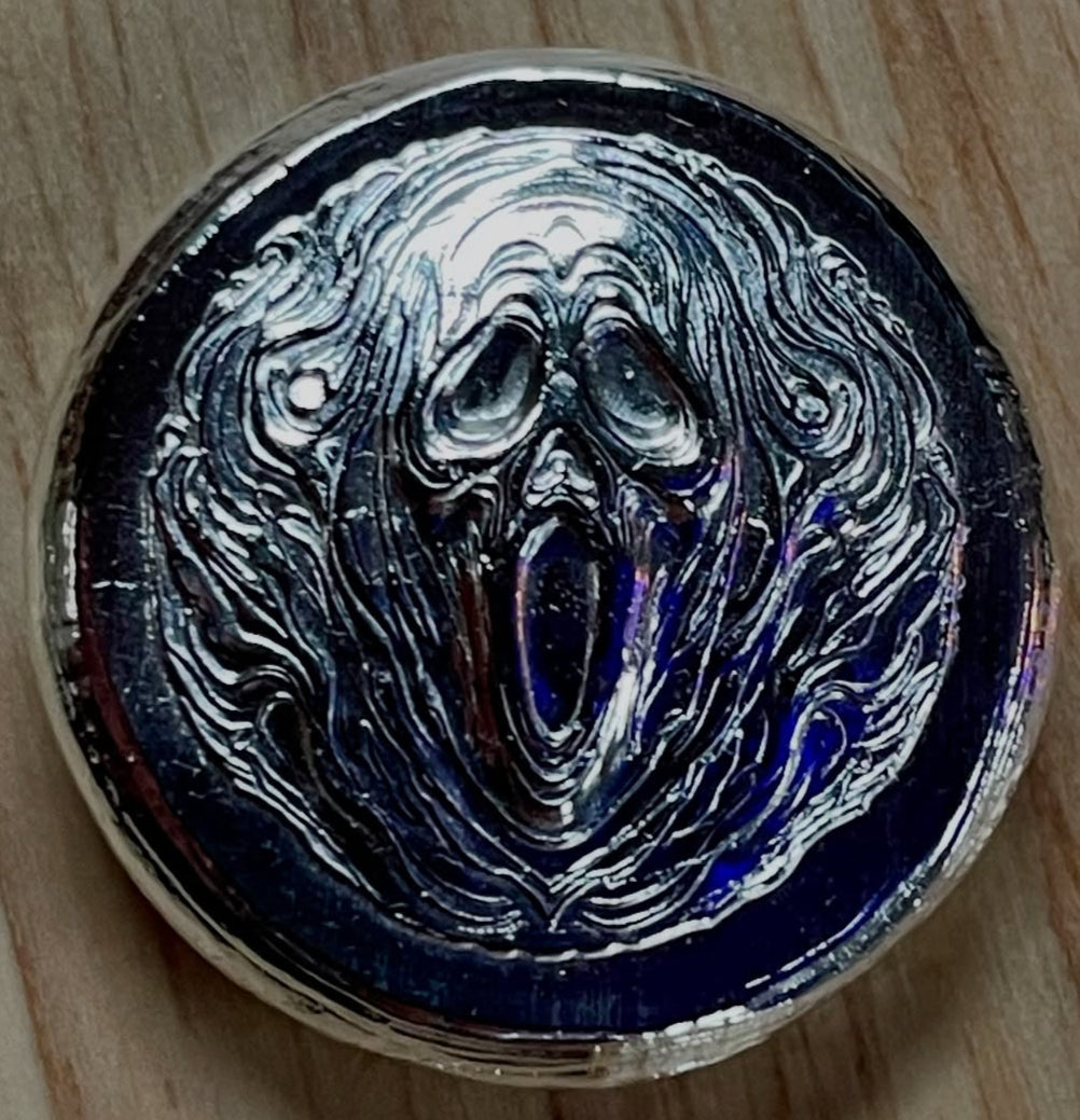 Ghostface Round - Weights Vary 1.1 - 1.2oz .999 Fine Silver