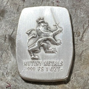 1 oz “The Sovereign Lion" - Hand Poured .999 Fine Silver Bar