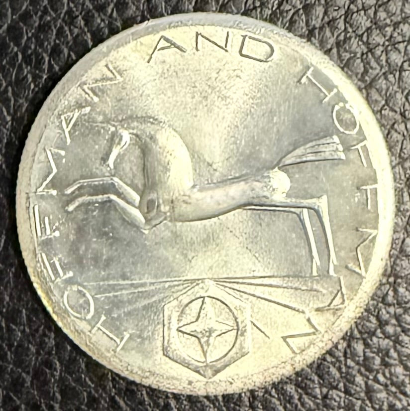 Vintage - 1981 Hoffman & Hoffman "unicorn"- 1 Ozt .999 Fine Silver Round