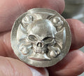 1 oz Iron Cross Skull .999 Fine Silver