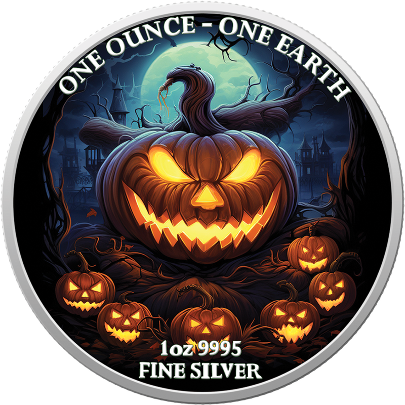 Fiji - 2022 Glow in the Dark Jack O' Lantern - 1ozt Sovereign - New from the mint