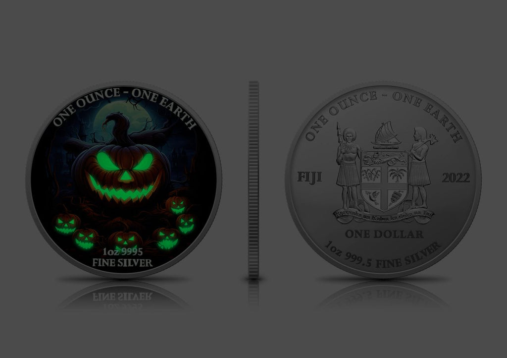 Fiji - 2022 Glow in the Dark Jack O' Lantern - 1ozt Sovereign - New from the mint