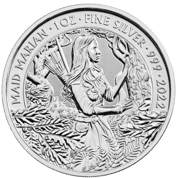 2022 Great Britain Maid Marian Myths & Legends 1 oz Silver Coin