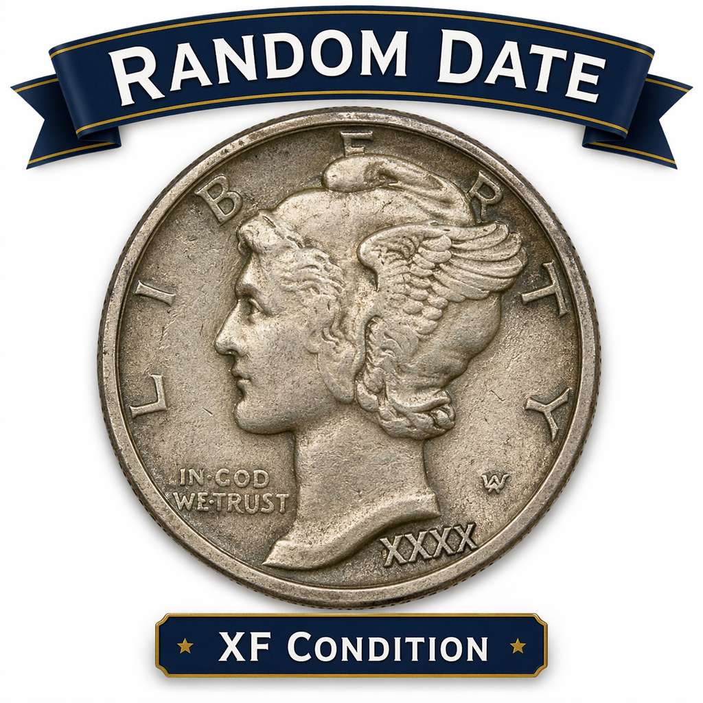 Mercury Dime - Random Year - XF Condition