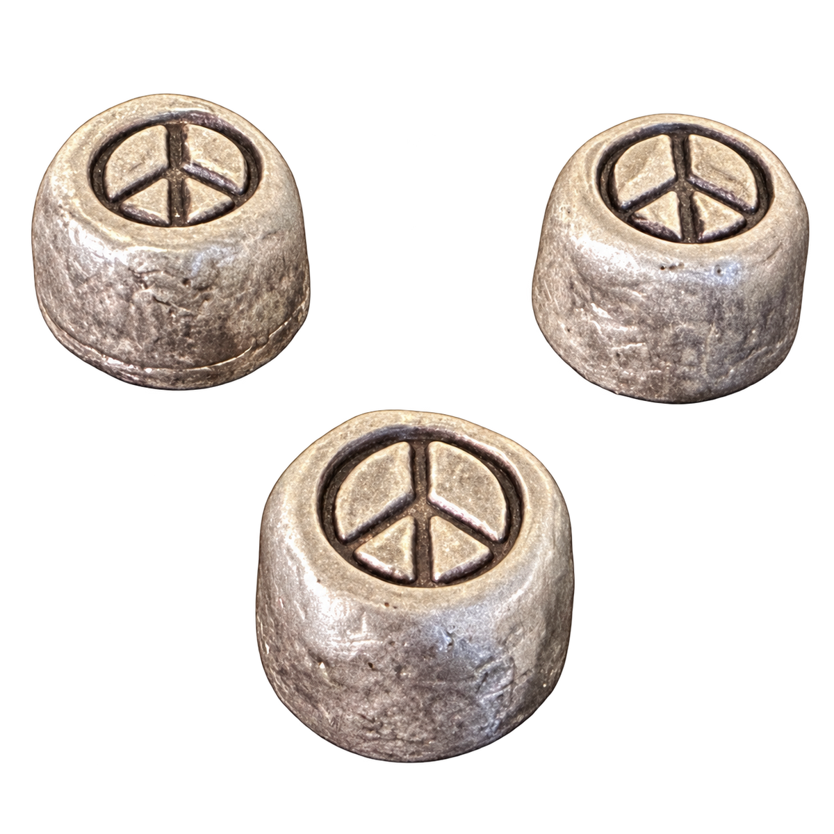 0.5 Oz 'Mini Chunk Peace' - Hand Poured .999 Fine Silver Round