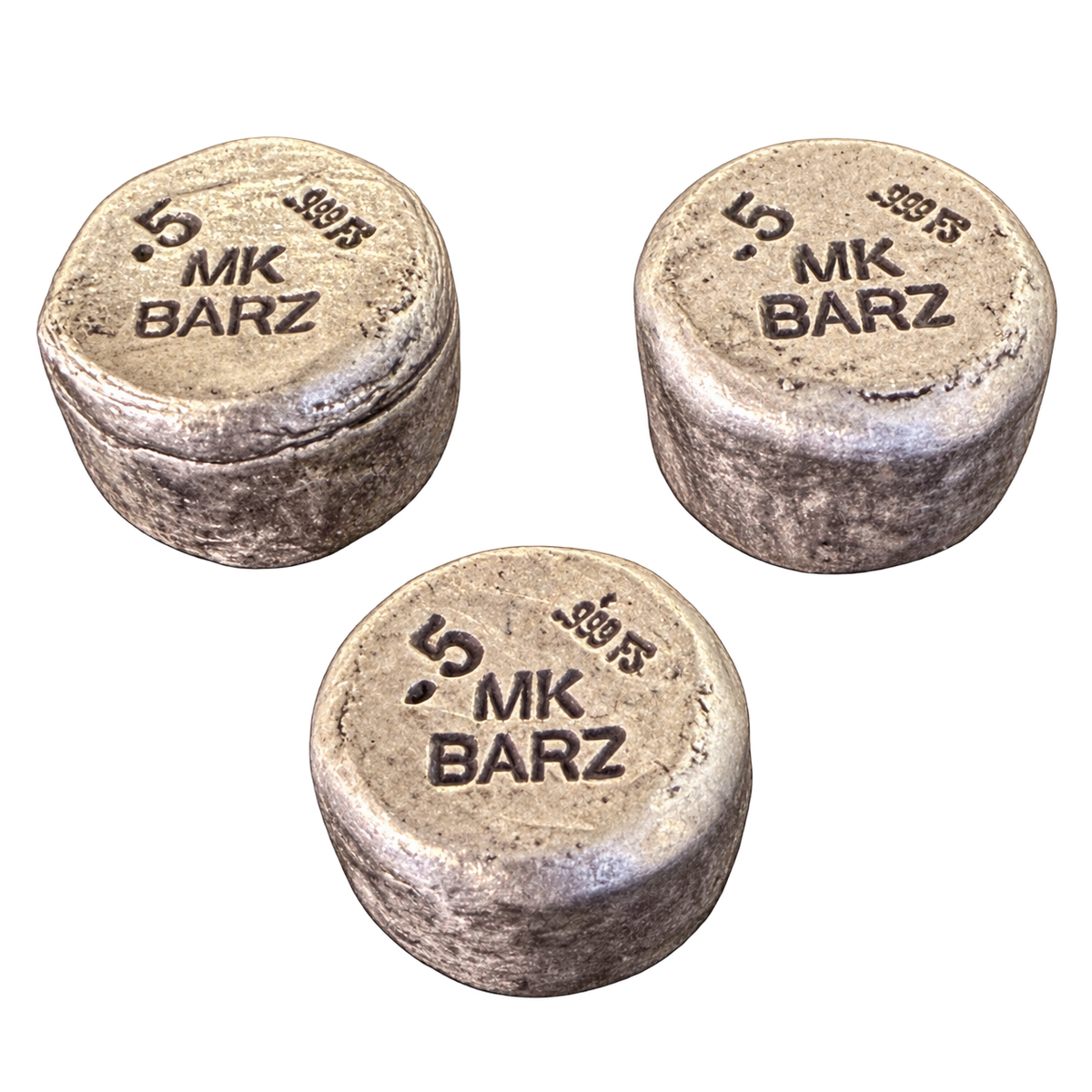 0.5 Oz 'Mini Chunk Peace' - Hand Poured .999 Fine Silver Round