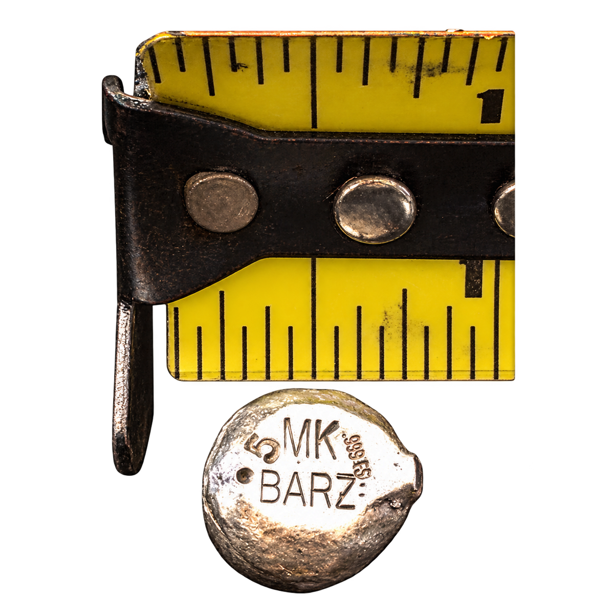 0.5 Oz 'Mini Chunk Peace' - Hand Poured .999 Fine Silver Round