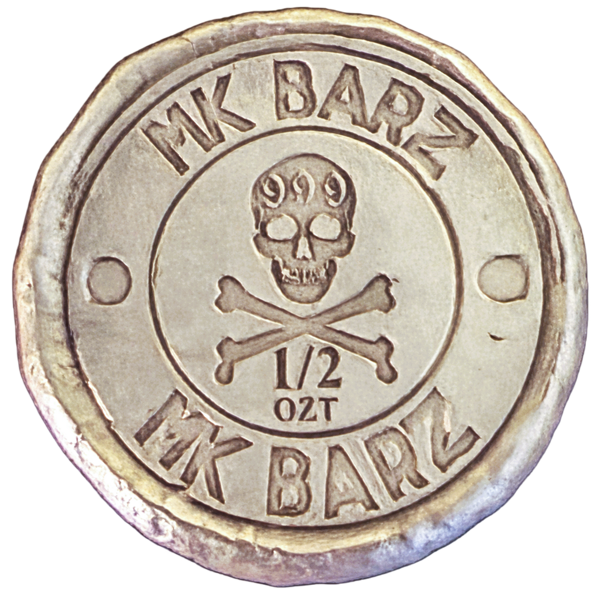 0.5 Oz 'Viking Ship'- Hand Poured .999 Fine Silver Round