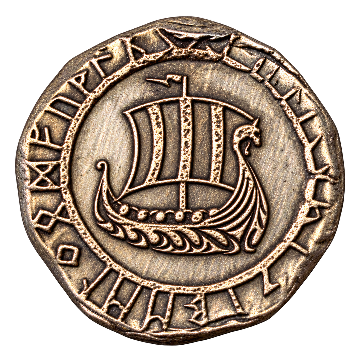 0.5 Oz 'Viking Ship'- Hand Poured .999 Fine Silver Round