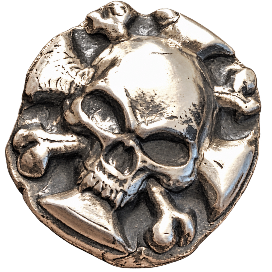 3 Oz 'Death & Destruction Medal' - Hand Poured .999 Fine Silver Round