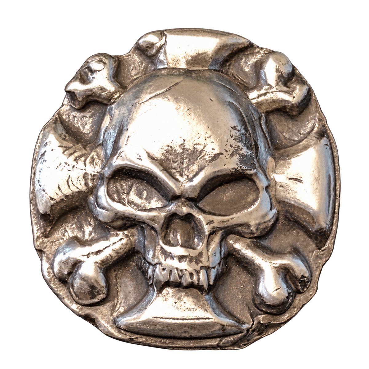 3 Oz 'Death & Destruction Medal' - Hand Poured .999 Fine Silver Round