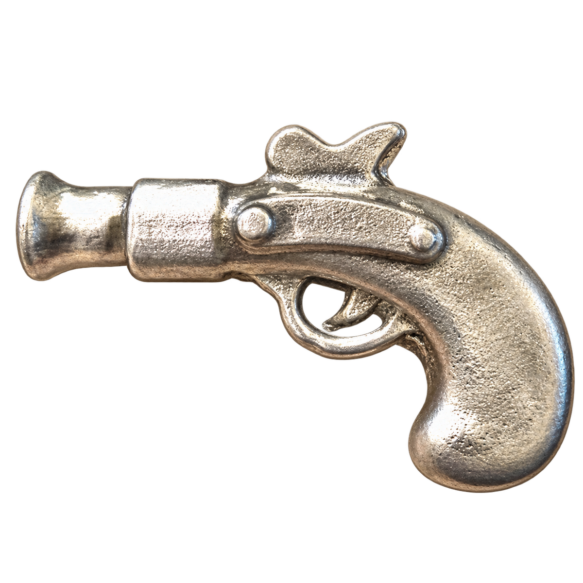 3 Oz 'Pirate Pistol' - Sand Cast .999 Fine Silver