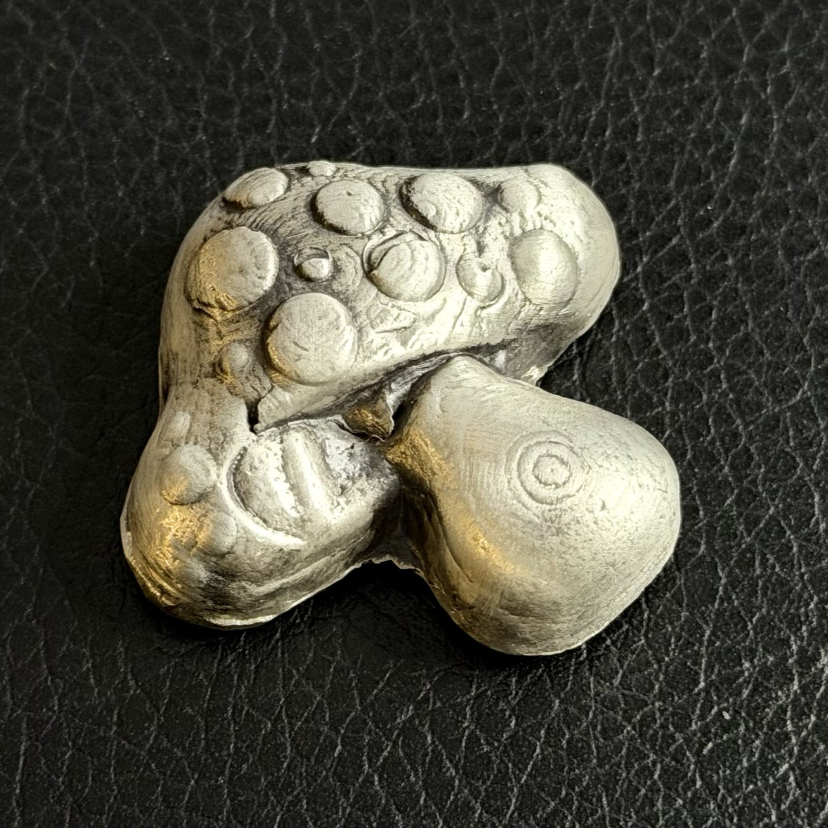 2 Oz 'Mushroom' - Hand Poured .999 Fine Silver