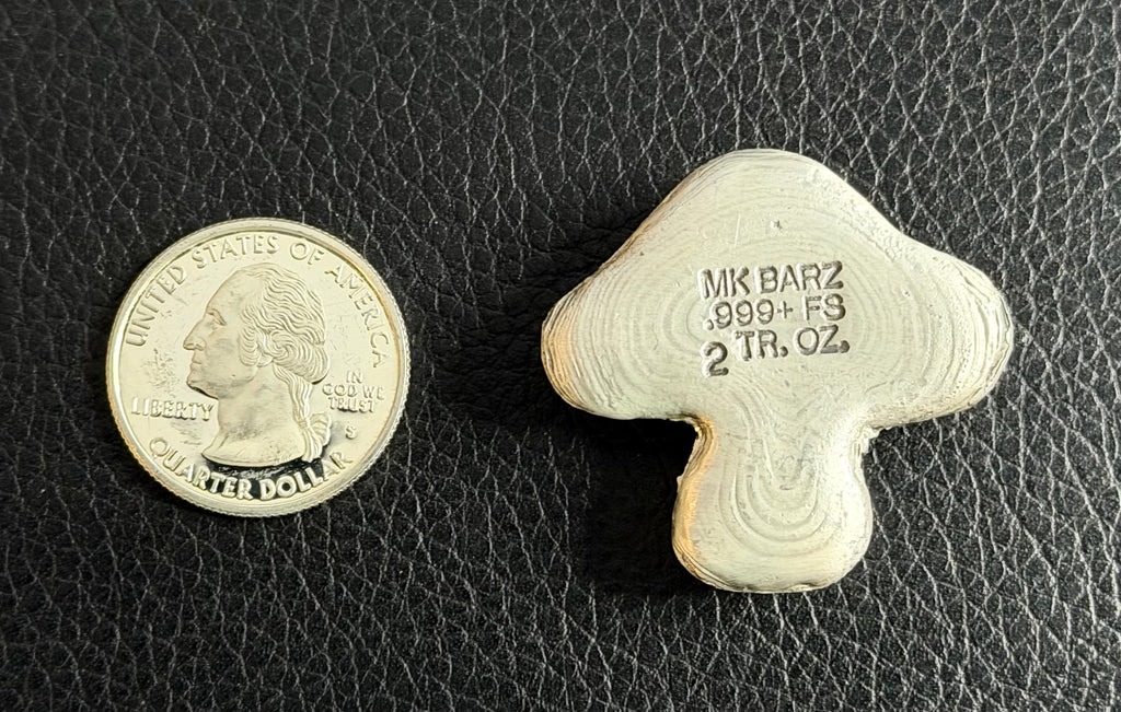 2 Troy Oz MK BarZ 'Mushroom' Hand Poured