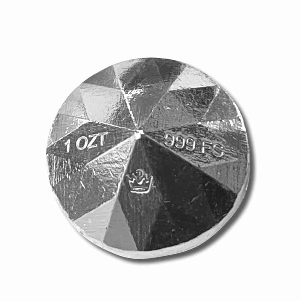 Monarch 1 Ozt - 3D Diamond with Custom Storage Bag - .999 Fine Silver