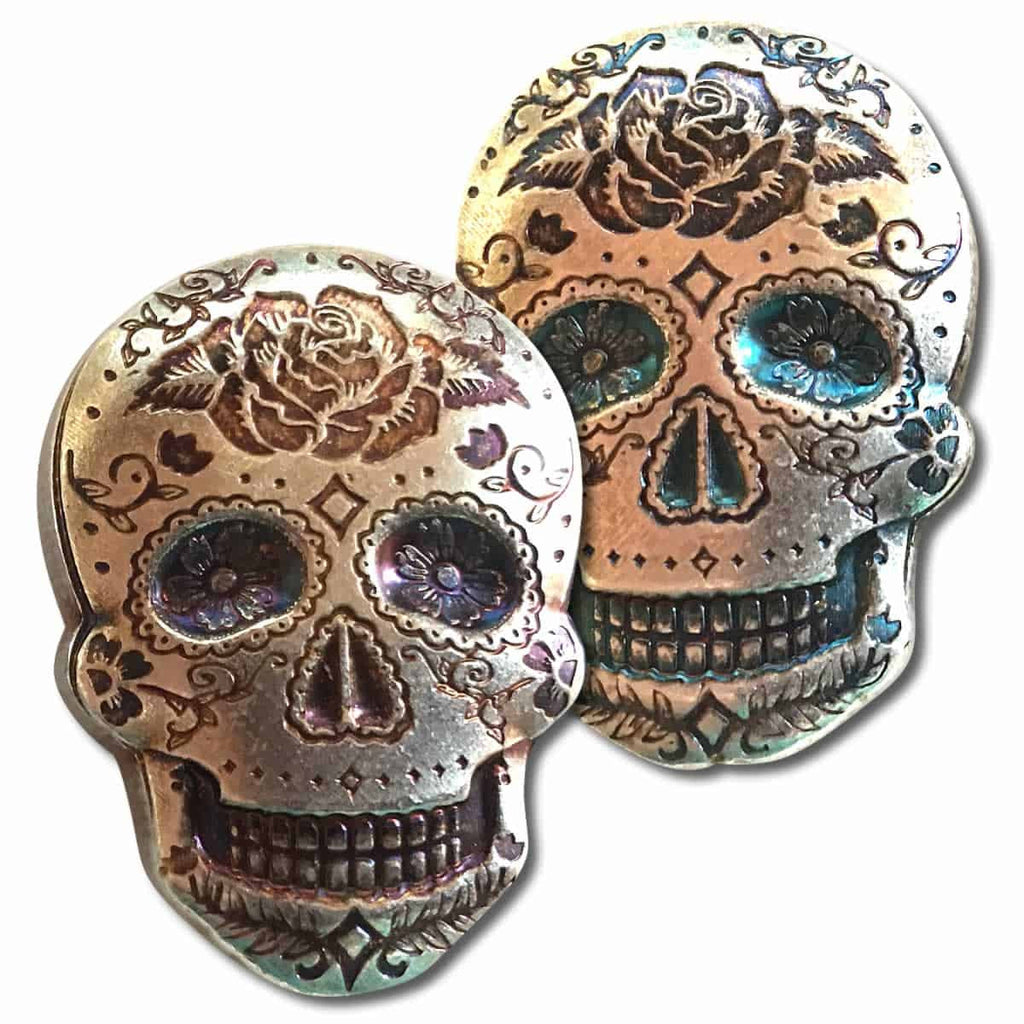 Monarch Mint - 2 oz .999 Fine Silver Sugar Skull - Rose