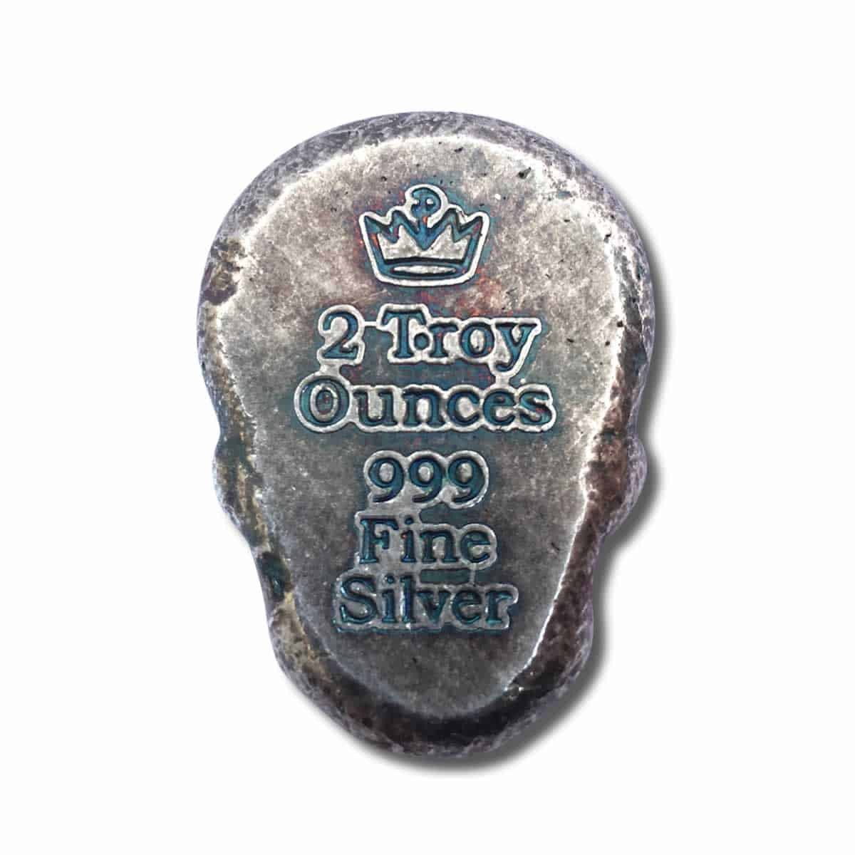 Monarch Mint - 2 oz .999 Fine Silver Sugar Skull - Rose