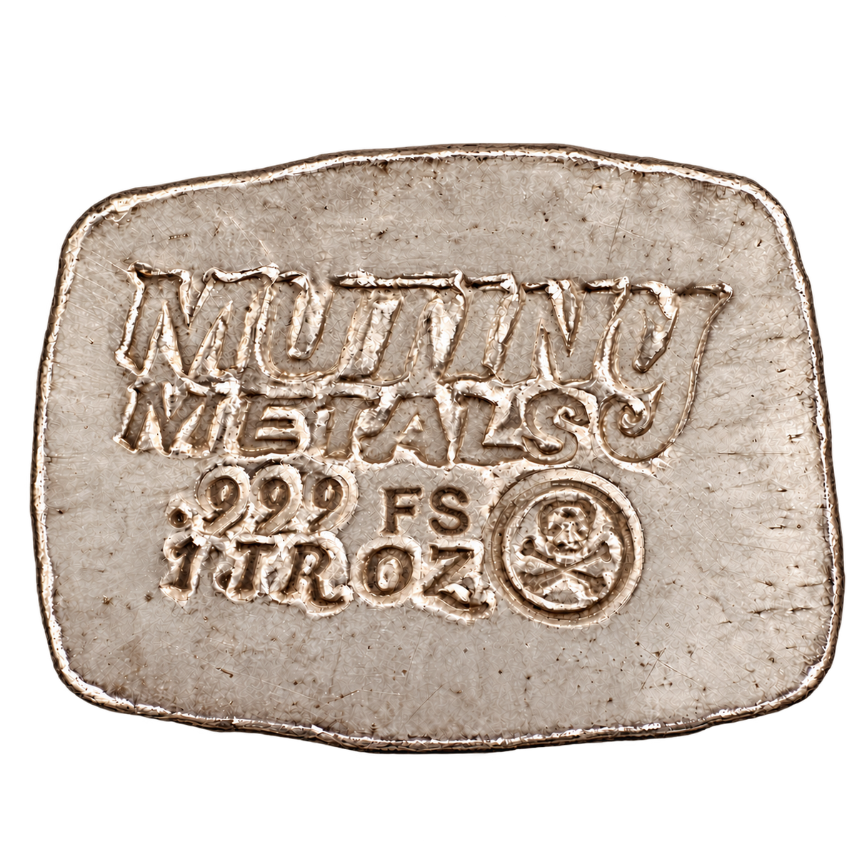 1 oz "The Mutiny Mighty Warrior" - Hand Poured .999 Fine Silver Bar